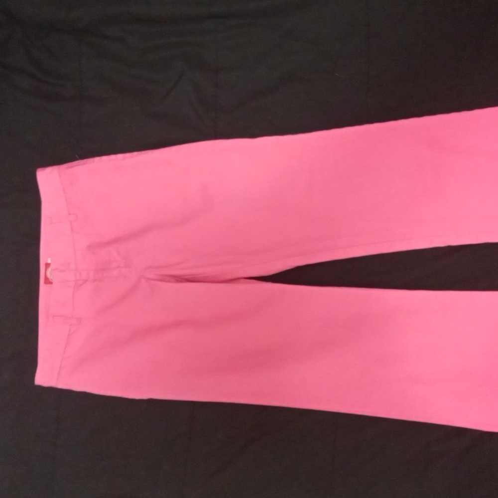 Size 7 Dickies Pink Straight Leg Trouser - Picture 2 of 7
